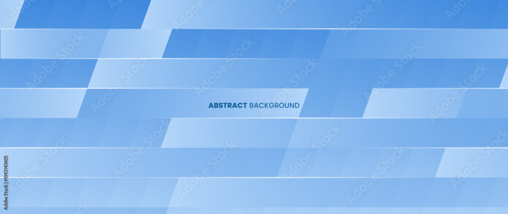 Poster abstract blue background with interlocking beveled geometry objects and subtle gradations creates a 