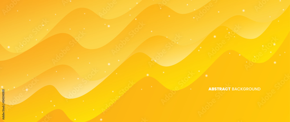 Poster orange gradation abstract background with wave pattern of waves with stars. suitable for business ca
