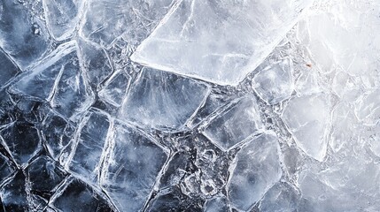 Cracked ice texture with light reflections, suitable for backgrounds and overlays.