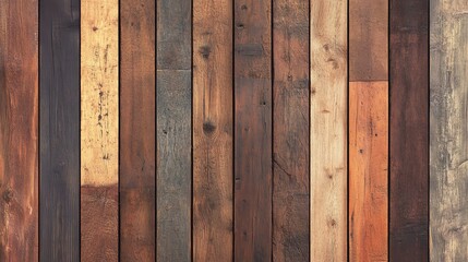Wooden texture background with various tones and patterns, ideal for design projects.