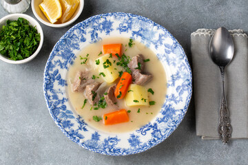 Turkish Kuzu - et Haslama - Lamb - meat Stew with Potatoes and Carrot