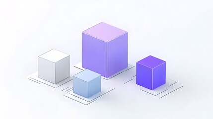 Obraz premium Abstract 3d render, geometric composition with cubes, background design