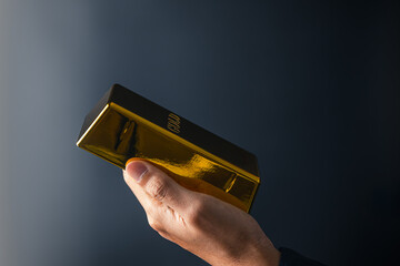Financial wealth business investment and trading concept.gold bars or gold ingot stacking.