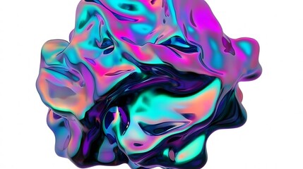 Fototapeta premium Abstract colorful shape, 3d render