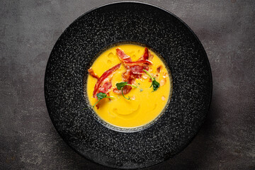pumpkin cream soup with pumpkin