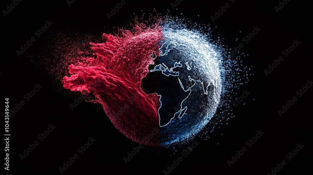 Poster dynamic global startup visualization concept