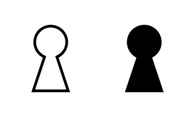 Door key hole icon in generic style. House security sign symbol