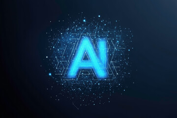 AI icon, machine learning concept