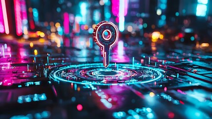 Holographic Security Key in a Virtual Environment