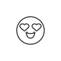 Love Emoji line icon