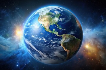 Fototapeta premium Earth seen in extreme close-up