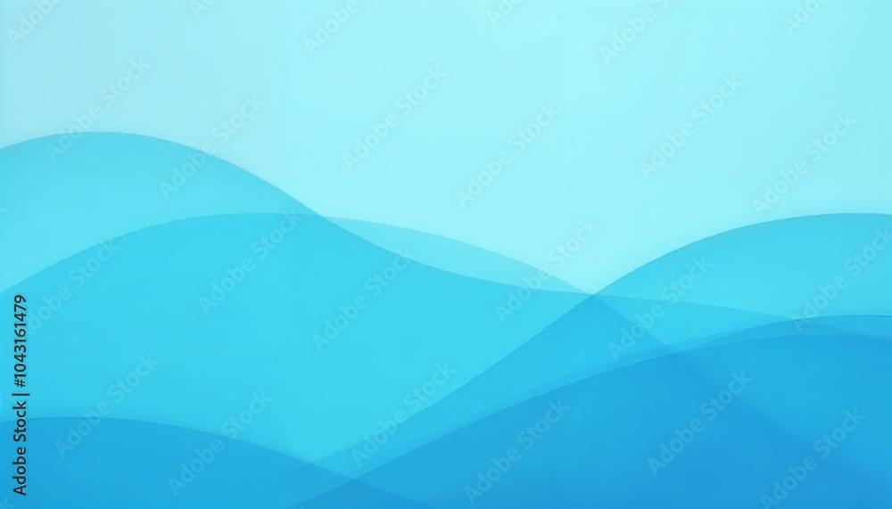Poster abstract blue background with a smooth wave. simple soft blue wavy. modern clean gradient design. mi