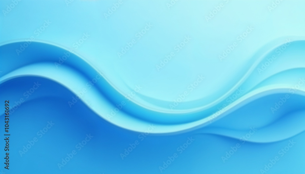 Poster abstract blue background with a smooth wave. simple soft blue wavy. modern clean gradient design. mi