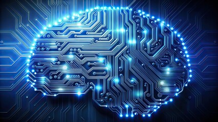 Electronic circuit board shaped like a brain