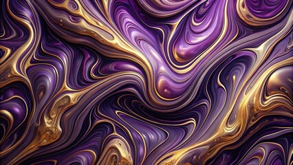 Elegant abstract art of swirling metallic purple marble texture for luxury backgrounds
