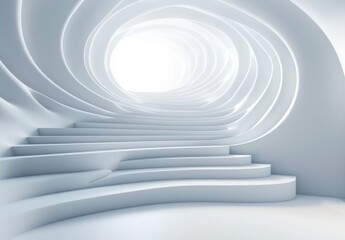 Fototapeta premium Abstract White Tunnel.