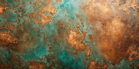 Grunge copper texture with metallic backgrounds from above