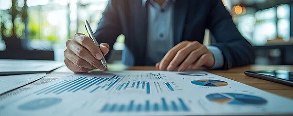 financial advisory services. Asian advisor showing plan of investment to clients in the consultancy office, Generative AI