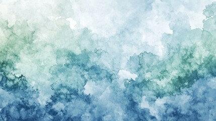 Fototapeta premium A soft background featuring watercolor-inspired gradient blends of blue and green, evoking a dreamy and artistic vibe. 