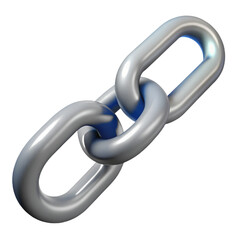 chain assembly connected metal link long line 3d cartoon style illustration