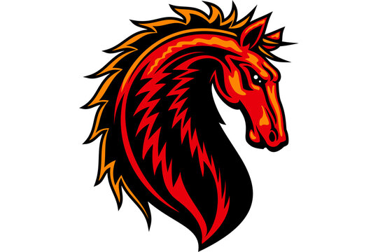 recommend clip art: horse head silhouette,Vector silhouette of a horse s head