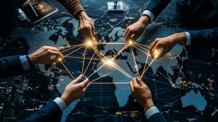 Analyzing global business networking  data exchange, recruitment, customer service, and strategy