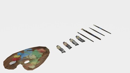 paint brush and color palette