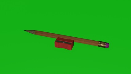 pencil and pencil sharpener