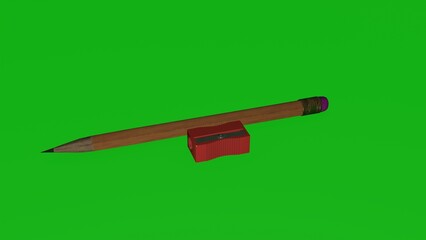 pencil and pencil sharpener