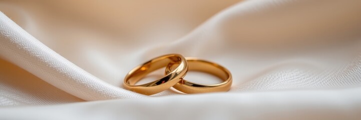 wedding rings on the pillow