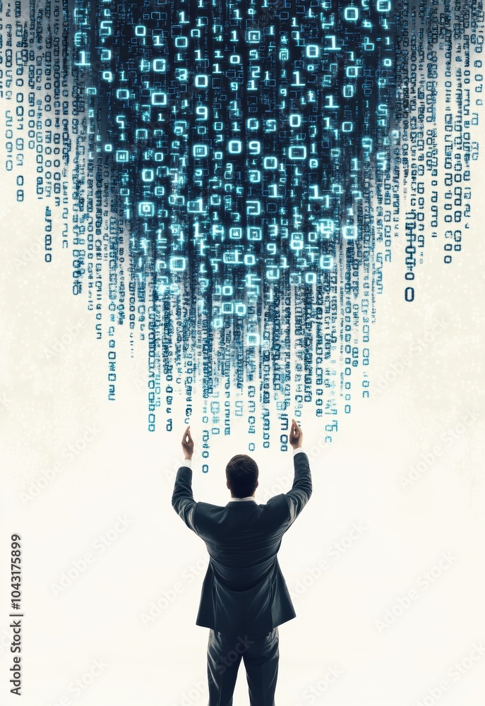 Poster binary code man.