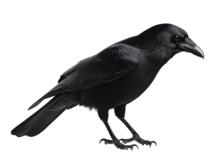 a black crow with a beak