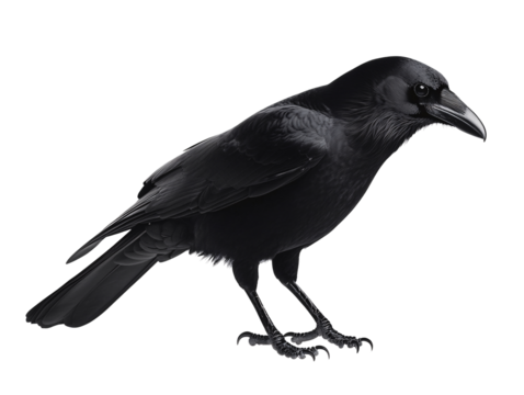 a black crow with a beak