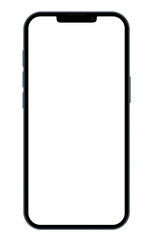 Smart Phone with blank screen on transparent background. Realistic vector illustration, for graphic and web design