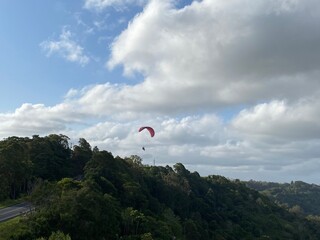 Forest paragliding