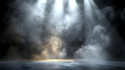 Obraz premium Abstract Background with Fog and Light Beams