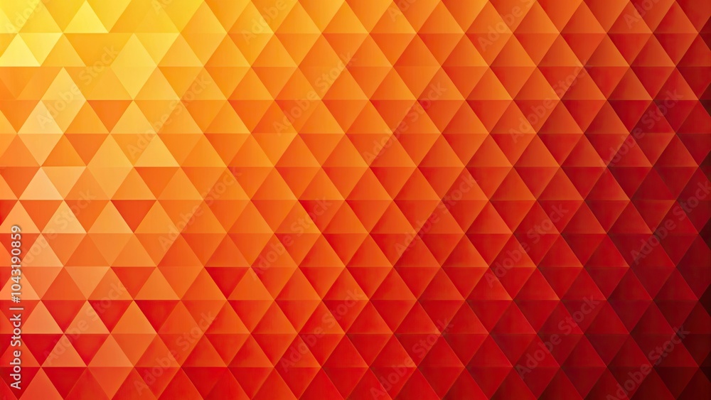 Poster High angle abstract geometric pattern with orange and red gradient