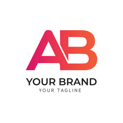 Obraz premium Letter AB modern and creative logo design.