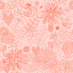 seamless abstract pattern digital illustration wrapping paper with graphic chaotic oriental hand drown colorful elements watercolor paint snowflakes fabric design print winter style