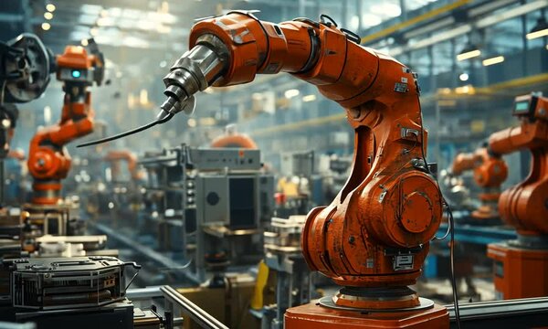 Robotic Arms in a Factory