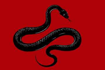 The black snake’s smooth curves reflect intelligence and adaptability. This bold design celebrates the powerful symbolism of the Snake in Chinese astrology.