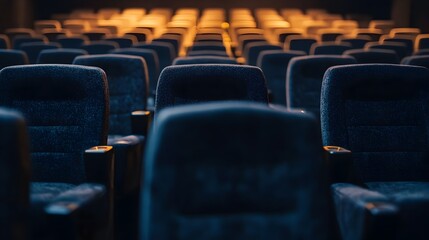 Naklejka premium Empty Auditorium Theatre Seats in Film Look with High