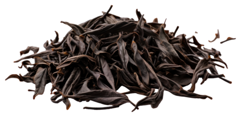 PNG Black tea leaf white background ingredient freshness.