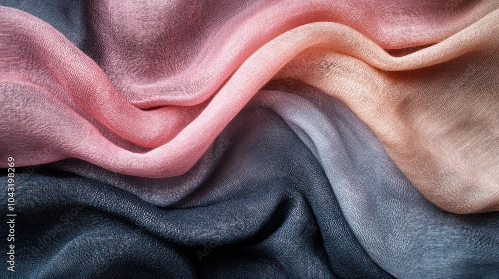 Poster gradient blending dark charcoal to soft pastel pink, creating a moody yet soft atmosphere