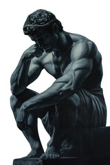 Fototapeta premium PNG Greek illustration sculpture detailed.
