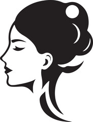 female stylish logo silhouette vector illustration