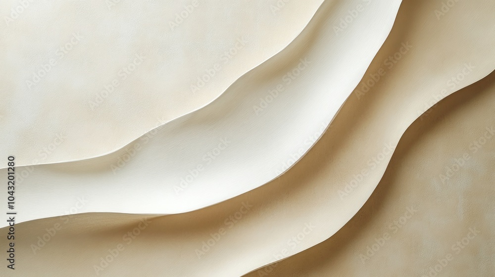 Poster minimalist design with two-toned split background in beige and white, creating a subtle yet elegant 