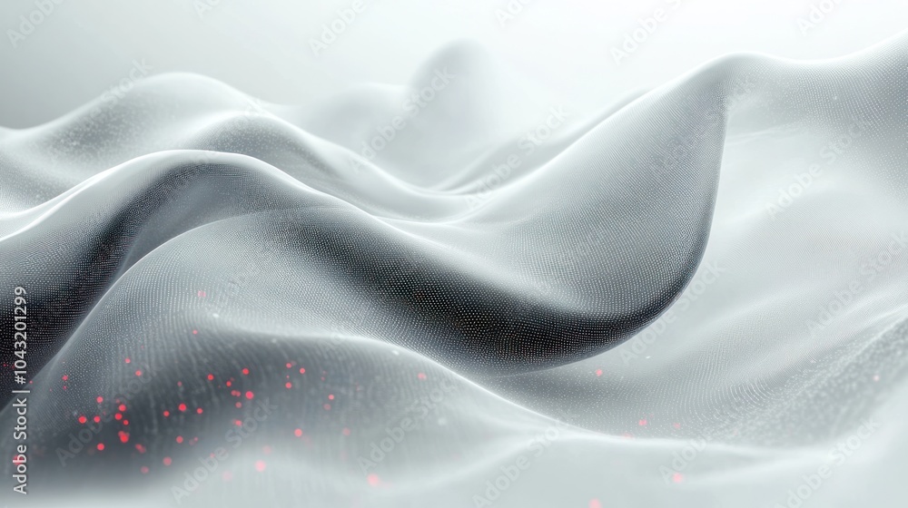 Poster minimalist white and light grey background with abstract tech lines and subtle digital elements