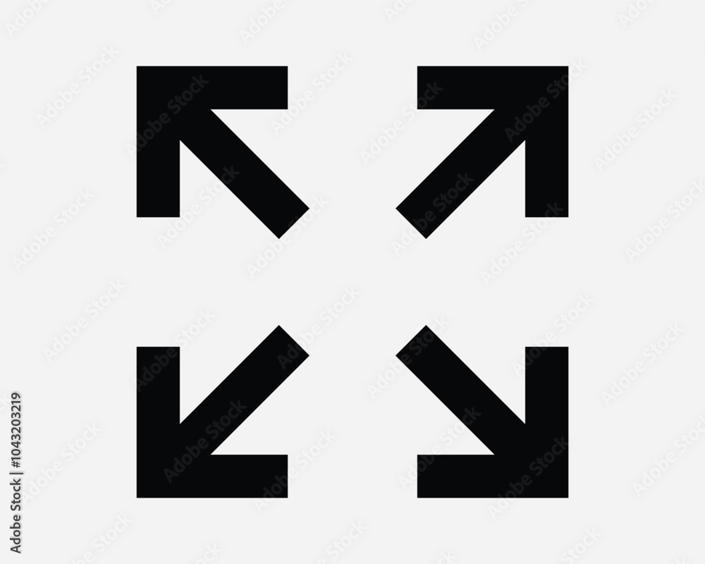Poster expansion expand zoom in enlarge wide corner arrow pointer increase stretch magnify enhance full scr