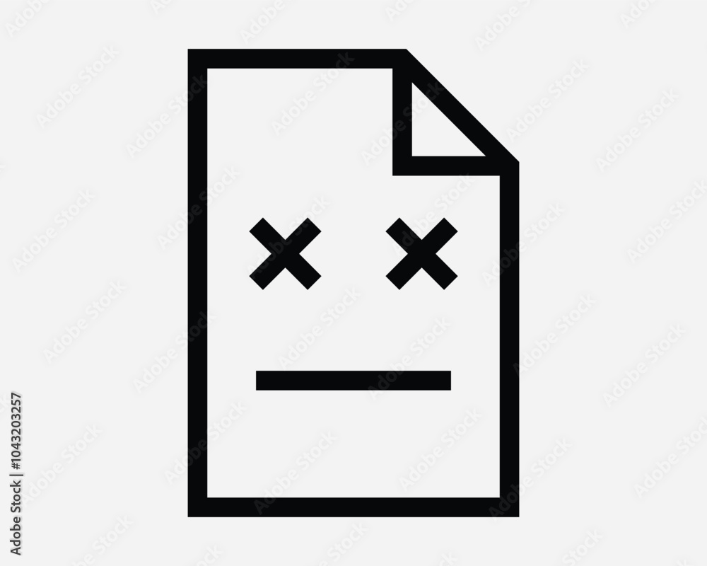 Poster file problem issue corrupted damaged damage folder document emoji dead virus deleted corrupt sheet p